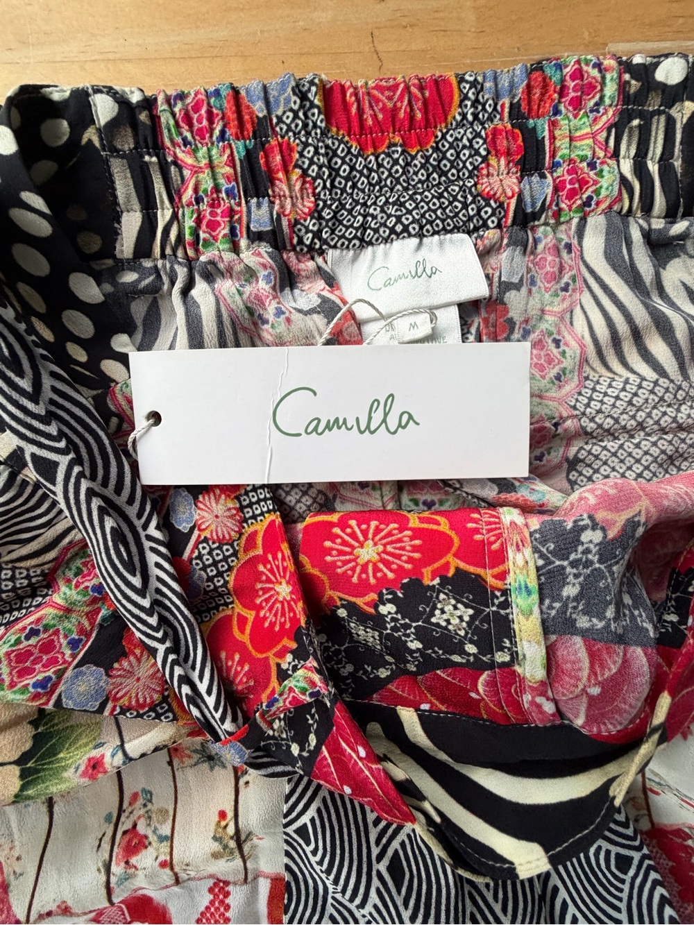 Camilla Multicolor Printed Maxi Skirt in Red, Black and Cream - Picture 8 of 10